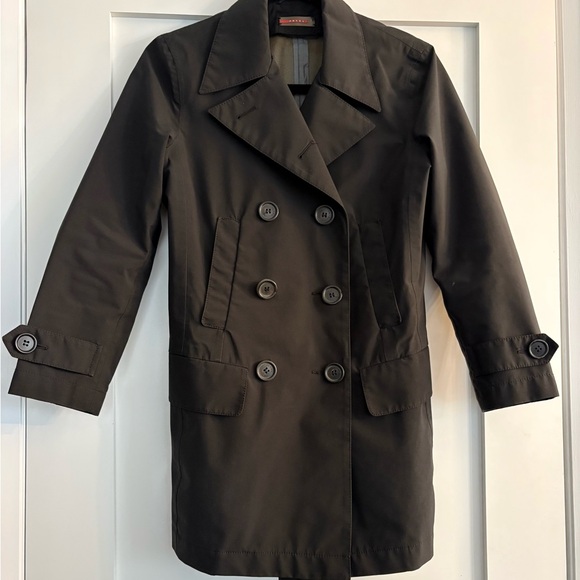 PRADA Gore-Tex Women's Black Double-Breasted Jacket - Picture 3 of 11